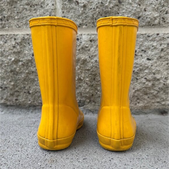 HUNTER Yellow Rain Boots Kids 12 US 29 EU First Classic Waterproof Gum Boot - Picture 6 of 11